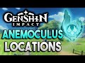 All Anemoculus Locations! -【Genshin Impact】