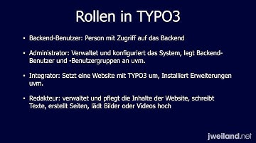 TYPO3 9.5 für Redakteure - 01 Einleitung und Grundbegriffe