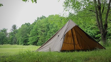 Make a Tent with a Tarp: 10x10 Oilcloth Tarp