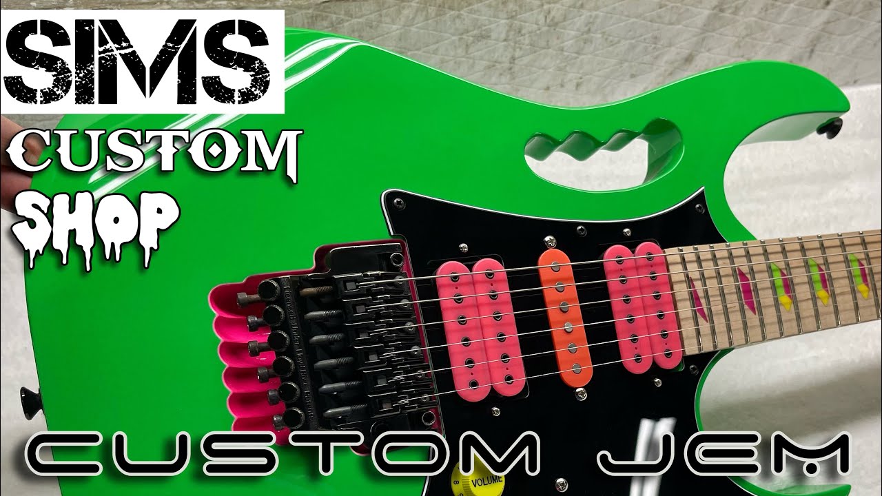Custom Ibanez LNG JEM - Painted Lochness Green by Sims Guitar