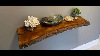 Easy Weekend DIY Project Episode 2: Live Edge Floating Shelf  No Hardware