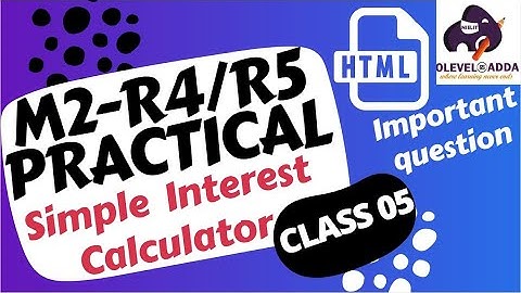 Module Code- M2-R4/R5 Practical |Web Designing & Publishing|NIELIT OLEVEL Exam |OLEVEL 2021|Class-05