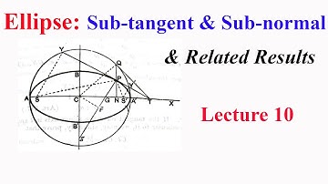 Ellipse Lecture 10: Subtangent & Subnormal & related results (details in description)