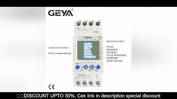 GEYA THC-822 Conversational Programmable Timer 2Channel Changeover Contacts Digital Timer Switch wit