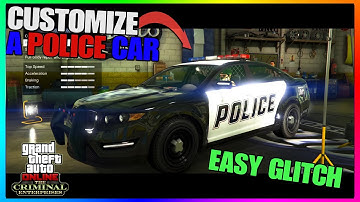 CUSTOMIZE A POLICE CAR GLITCH - Using The MC Clubhouse Work (GTA 5 Online Update DLC) *After Patch*