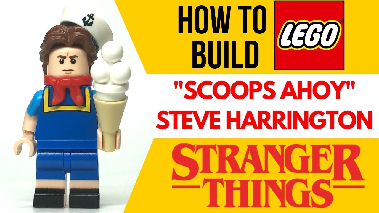 HOW TO Build LEGO STRANGER THINGS "Scoops Ahoy" STEVE HARRINGTON from Season 3 YouTube