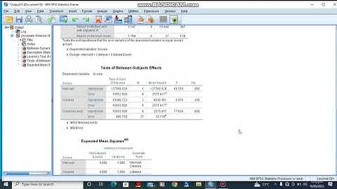 Nested ANOVA in SPSS a quick run