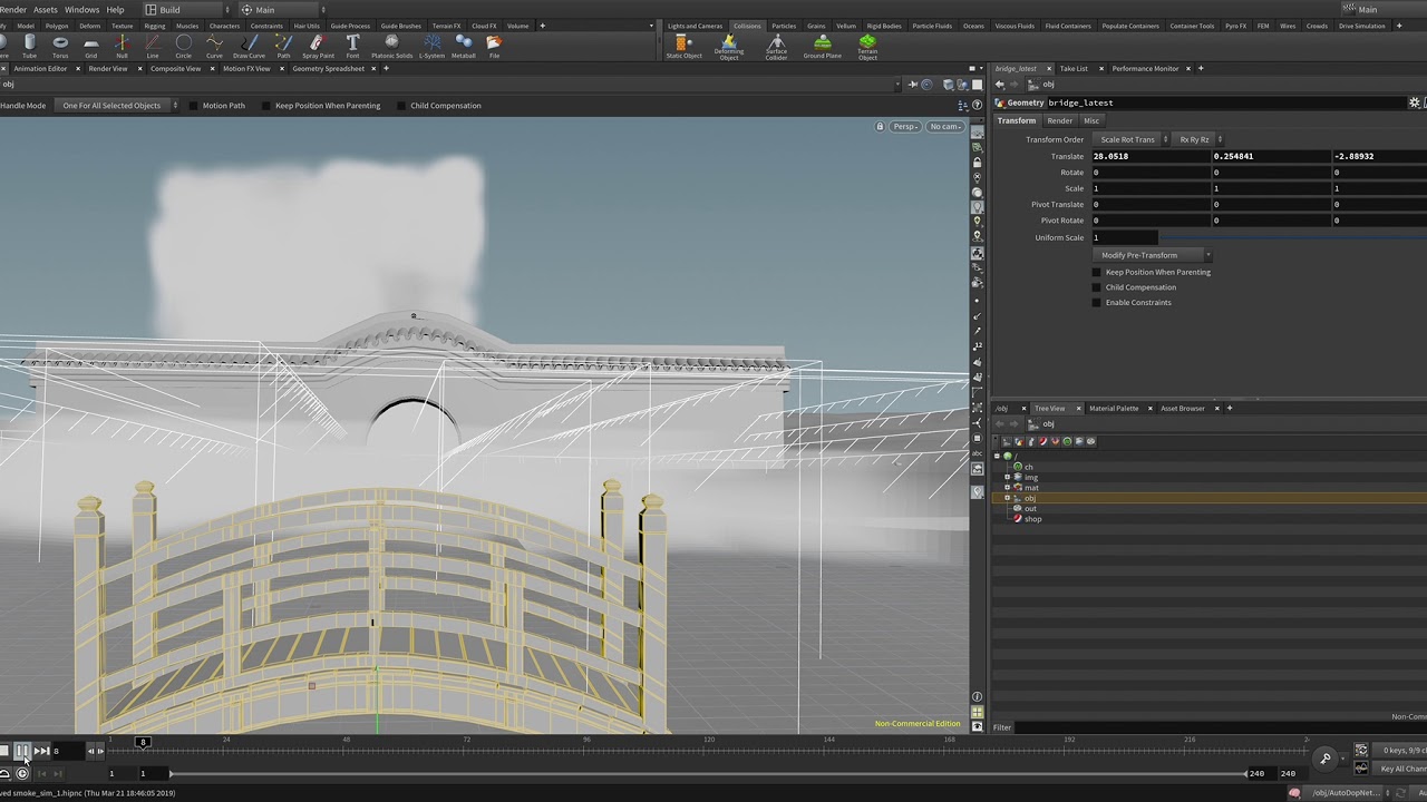 CNM 190 Houdini smoke simulation 1 - YouTube
