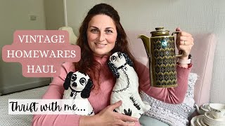 12 charity shops in 1 day! VINTAGE HOME DECOR HAUL | Angela’s Vintage Shop #thriftwithme