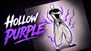 how to draw body with hollow purple | easy character sketch | step by step tutorial
