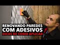 ADESIVANDO PAREDES DO BANHEIRO | Conteúdo do "Renovando banheiro com Adesivos (Parte 2)"