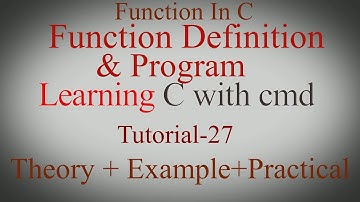 learning c with cmd || function definition & program