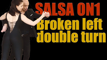 Salsa On1, double broken left turn - Captain Salsa and Liana