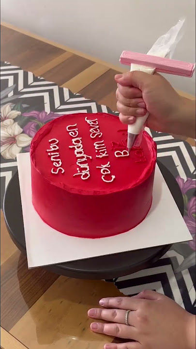 Yazılı pastaları nasıl yapıyorum 📌#moodcake #yazılıpasta #bentocake #butikpasta