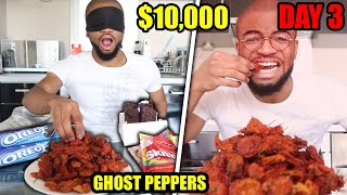 Whatever Food You Grab BLINDFOLDED, Is ALL YOU CAN EAT For A WEEK ($10,000 CHALLENGE)