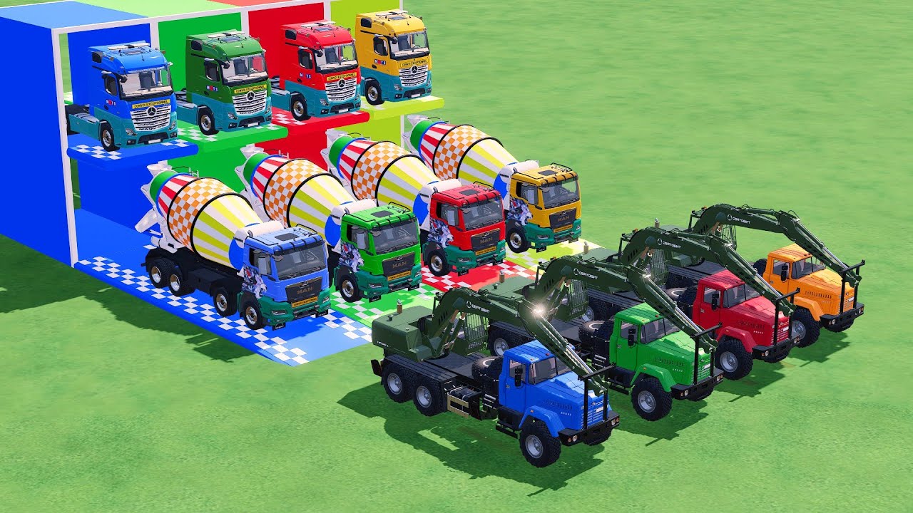 Длиннобазный прицеп - для перевозки всех видов бетоносмесителей и самосвалов Mercedes, MAN, КамАЗ...