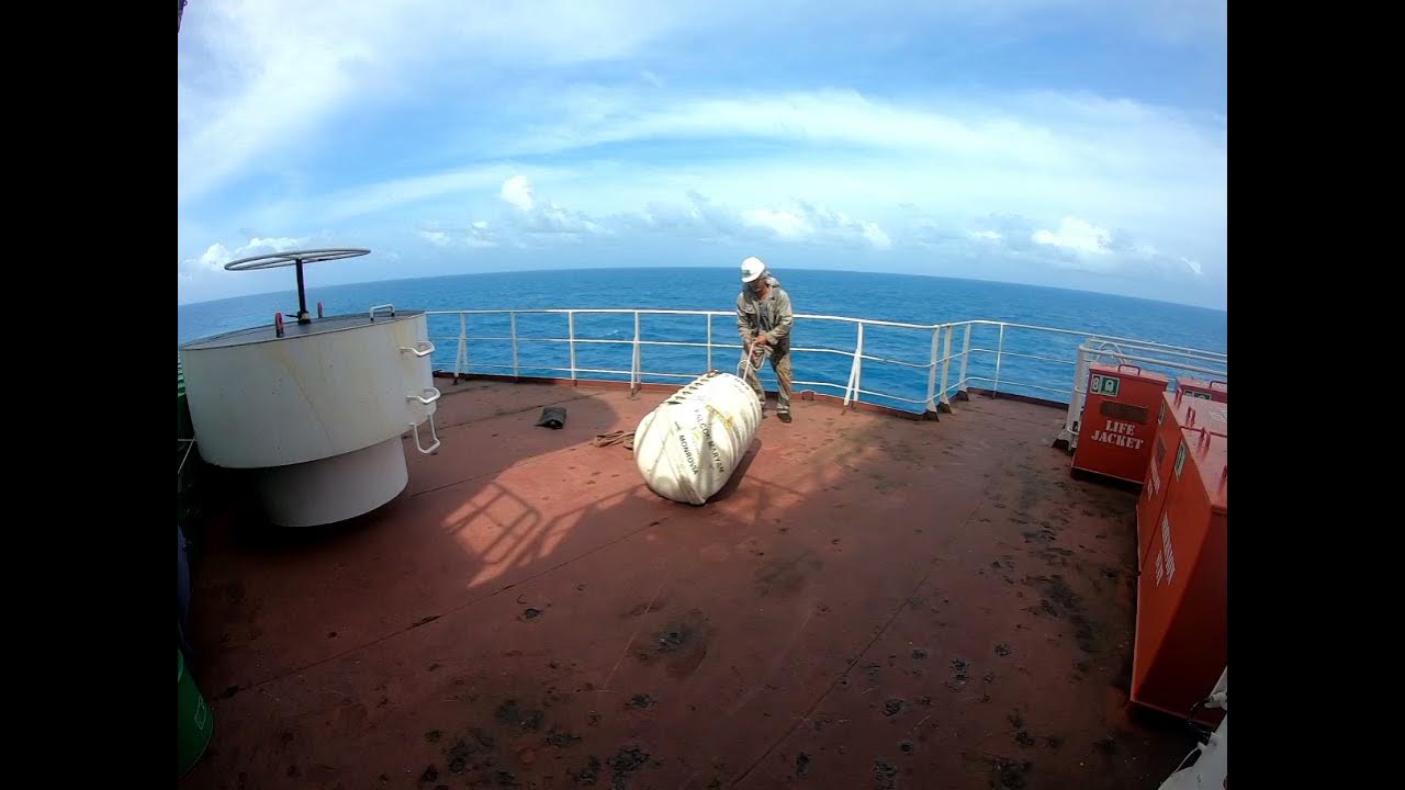 How to inflate a life raft YouTube