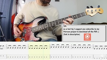 The Killers - Mr. Brightside BASS COVER + PLAY ALONG TAB + SCORE PDF