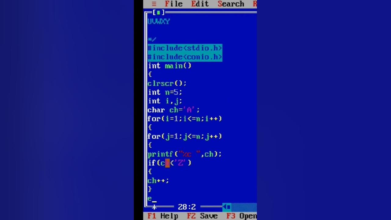 Pattern Program in C Programming - YouTube