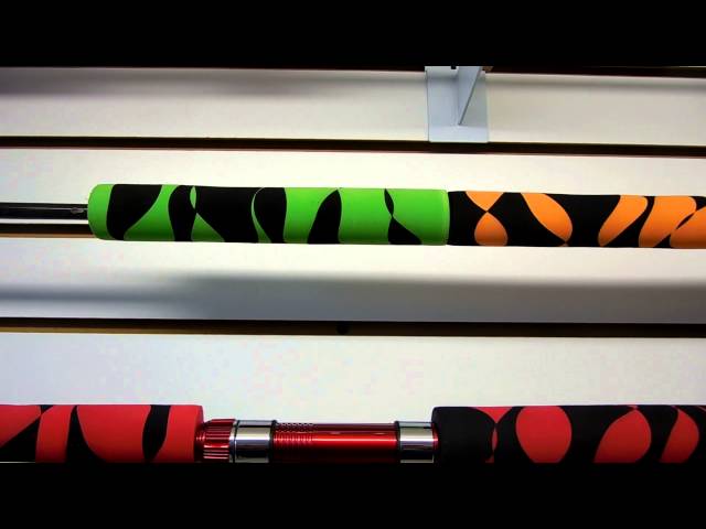 Custom EVA fishing rod grip inlays - Lava Lamp style 