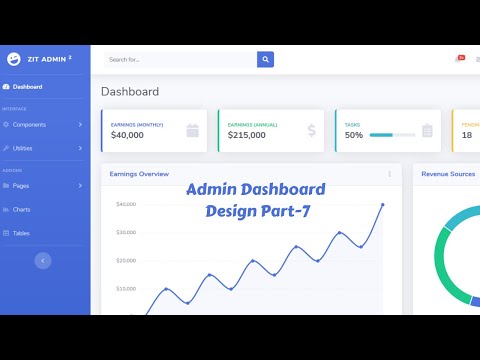 web-design-beginners-tutorial-2020-bangla-admin-dashboard-template-design-by-bootstrap-4-part-7