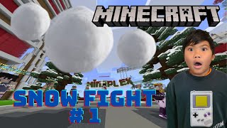 SNOW BALL FIGHT in Snow Fight game!! - MINEPLEX SERVER  MINECRAFT! Let’s Play!