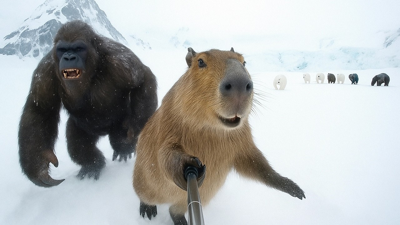 Capy Papi Spends 24 Hours in Mount Everest with Bigfoot and Yeti - YouTube