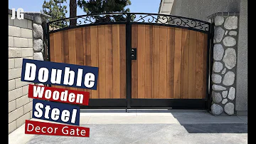 Decorative Double Wood Steel Gate | JIMBO'S GARAGE