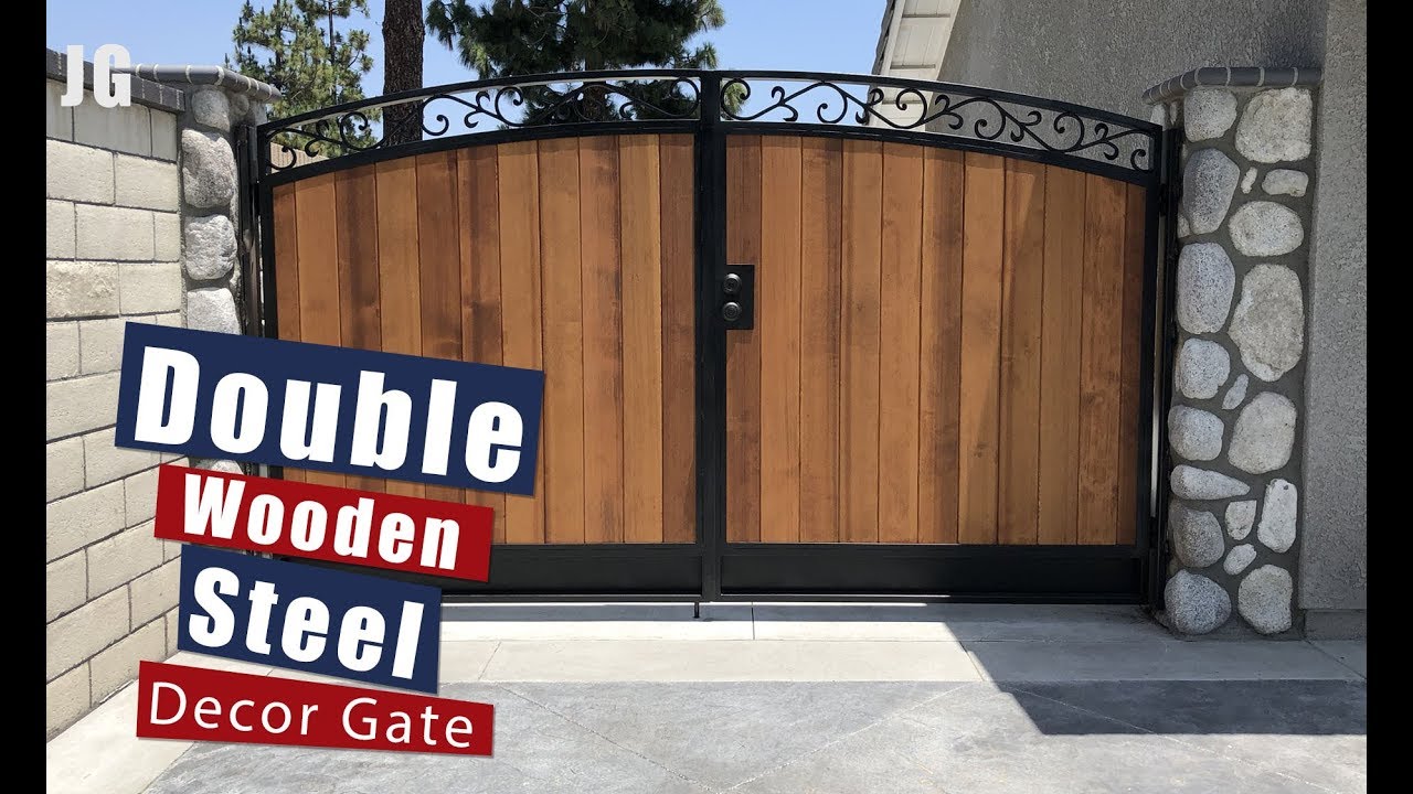 Decorative Double Wood Steel Gate | Jimbo'S Garage - Youtube