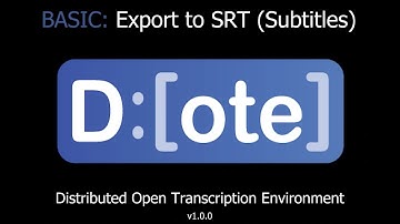 DOTE - the easy way to subtitle your video  (Basic)