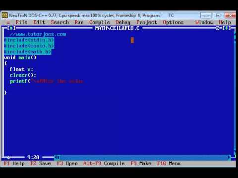 Maths Function Ceiling And Floor In C Program Tamil Youtube