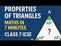 Properties Of Triangles - Recap | Math | 7 ICSE | 1 Video 1 Question Edition | 7 mins | Bond LIFE