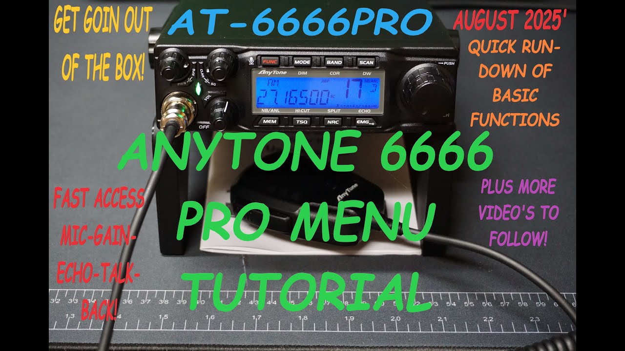 AnyTone AT-6666PRO  Basic Menu Tutorial Instructional Quad 6 Menu