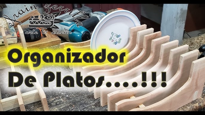 Porta platos en madera, escurridor de platos, Plate rack,woodwork