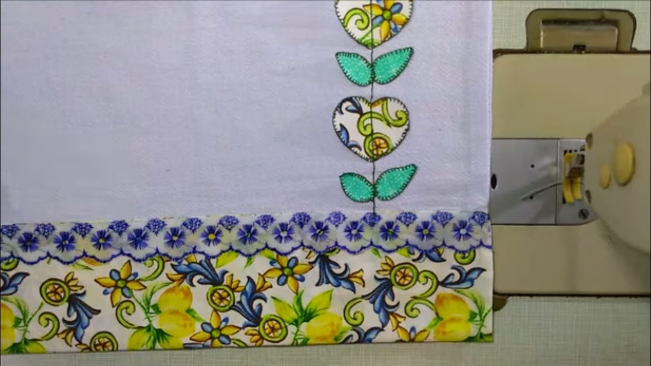 VOCÊ PRECISA VER ESSE PANO DE PRATO EMBUTIDO COM APLIQUE #costura #panodeprato #diy #handcraft