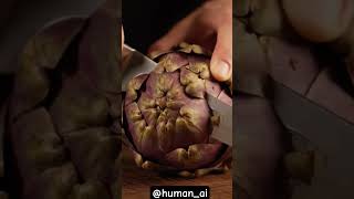 cutting artichoke #asmr #satisfying