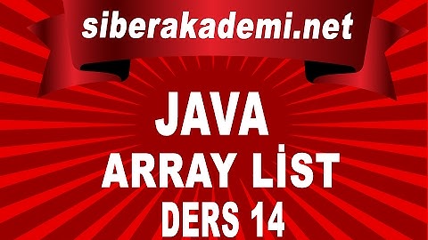 Java   Array List - Ders 14