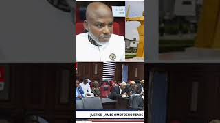 Moment Nnamdi Kanu was sentenced to life impr!sonment by Justice Omotosho