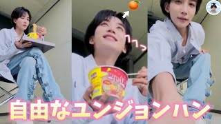 💎SEVENTEEN💎見たことない角度で急にライブを始めるジョンハンさんwww👼🏻〈スングァン🍊〉日本語字幕🇯🇵