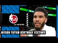 'Happy Birthday!' Jayson Tatum reacts to scoring 37 PTS in birthday victory 🎂 | NBA on ESPN