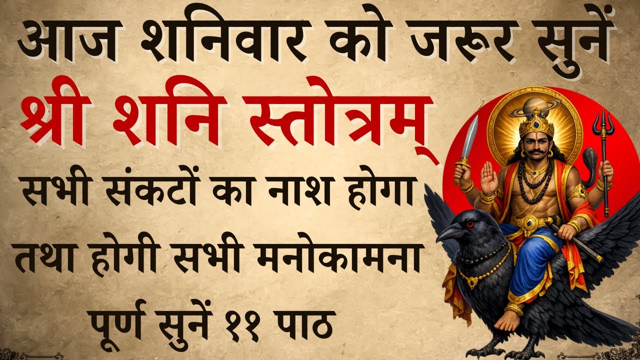 आज शनिवार को जरूर सुनें | श्री शनि स्तोत्रम् | Shri Shani Stotra | होगी सभी मनोकामना पूर्ण