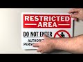 Restricted area signs   safety signs of foison metal