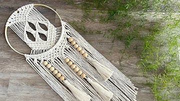 DIY Macrame Dreamcatcher Wall Hanging - Dream Catcher Step-by-step Tutorial | Beginner Friendly