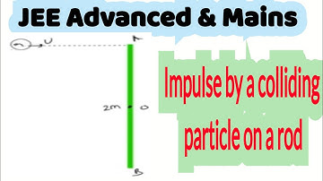 2) Angular impulse |  A uniform rod having mass m1 and length L lies on a horizontal surface.