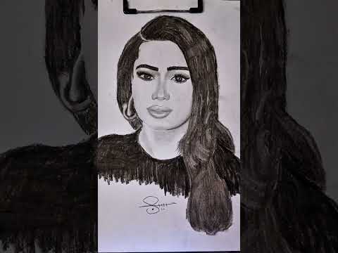 نظرة ساحرة بريشة فنان إبداع فني يجسد الجمال تفاصيل آسرة بقلم الرصاص فن الرسم بورتريه رسم بالرصاص