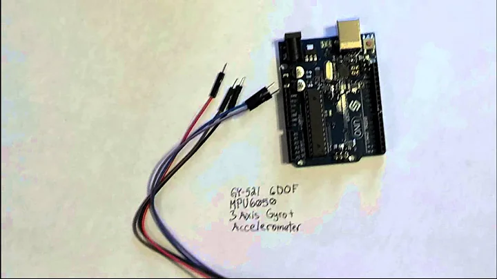 GY-521 MPU6050 Gyroscope + Accelerometer Arduino Testing