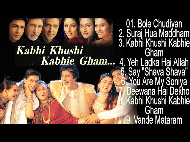 Kabhi Khushi Kabhie Gham Movie All Song Audio Jukebox | Amitabh, Shah Rukh Khan, Kajol, Rani Mukerji class=