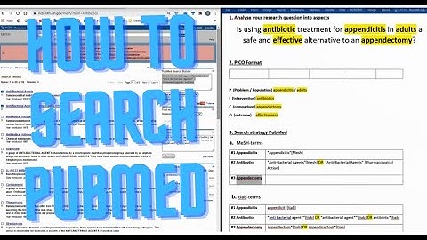 How to search PubMed in a systematic way