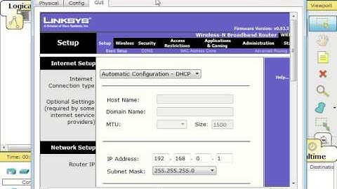 how to configure LINKSYS ROUTER IN PACKET TRACER