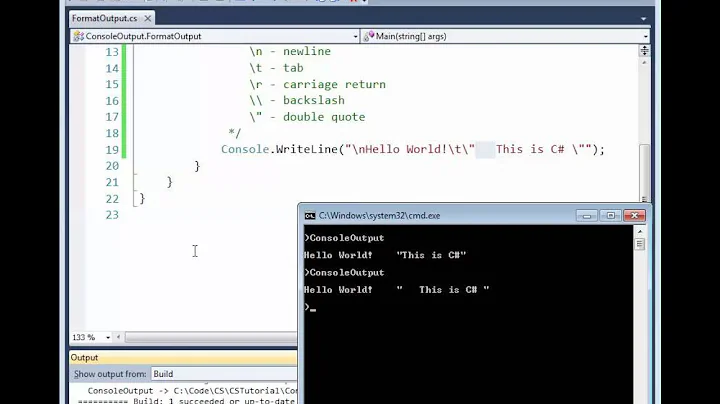 C# Formatting Output with Write() and WriteLine()